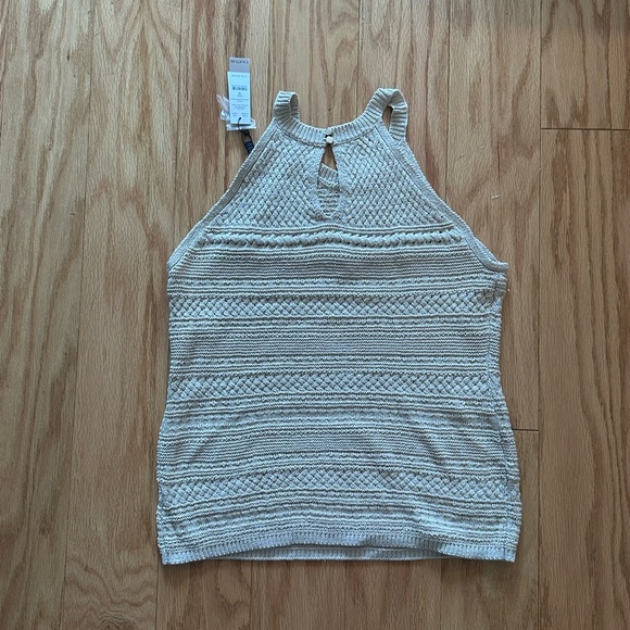 White House Black Market Knit Cream Tank Top - Picture 3 of 3